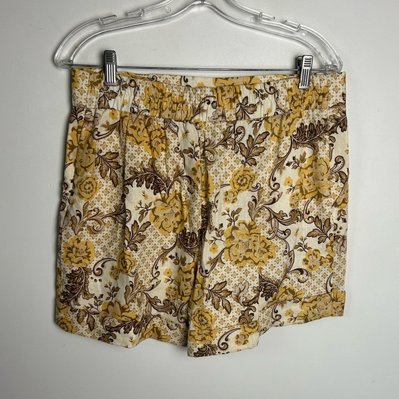 Madison D Amelie 10 Linen High Waist Shorts Feminine Summer Floral Vacation - Picture 2 of 13